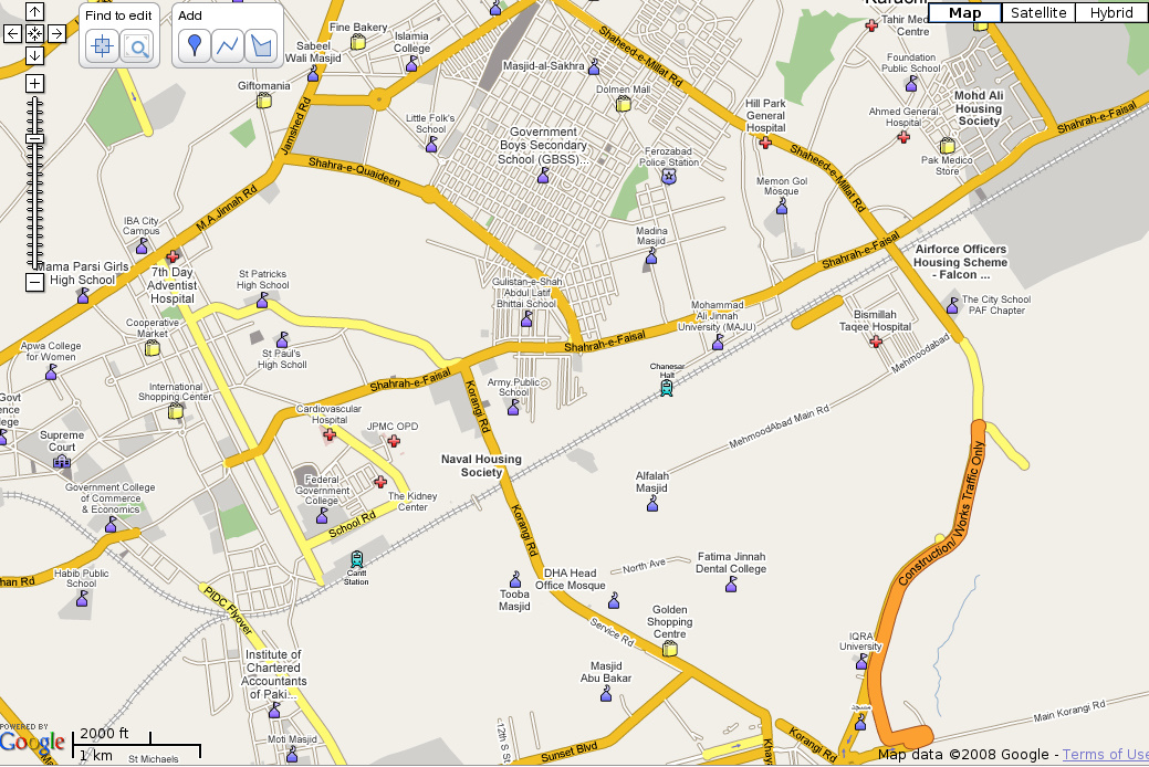 karachi google map
